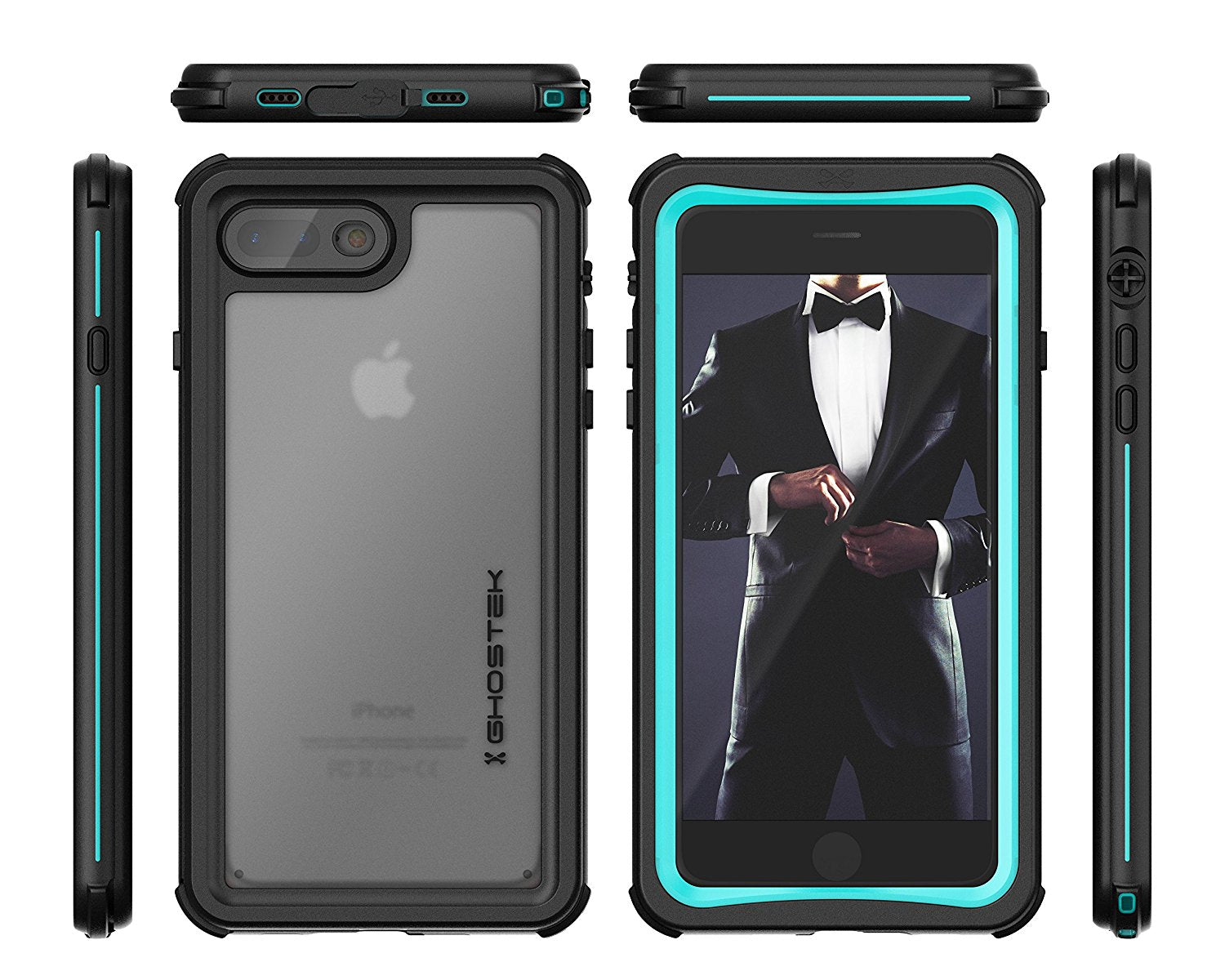 iPhone 7+ Plus case, Ghostek®  Nautical Series  for iPhone 7+ Plus Rugged Heavy Duty Case |  Teal