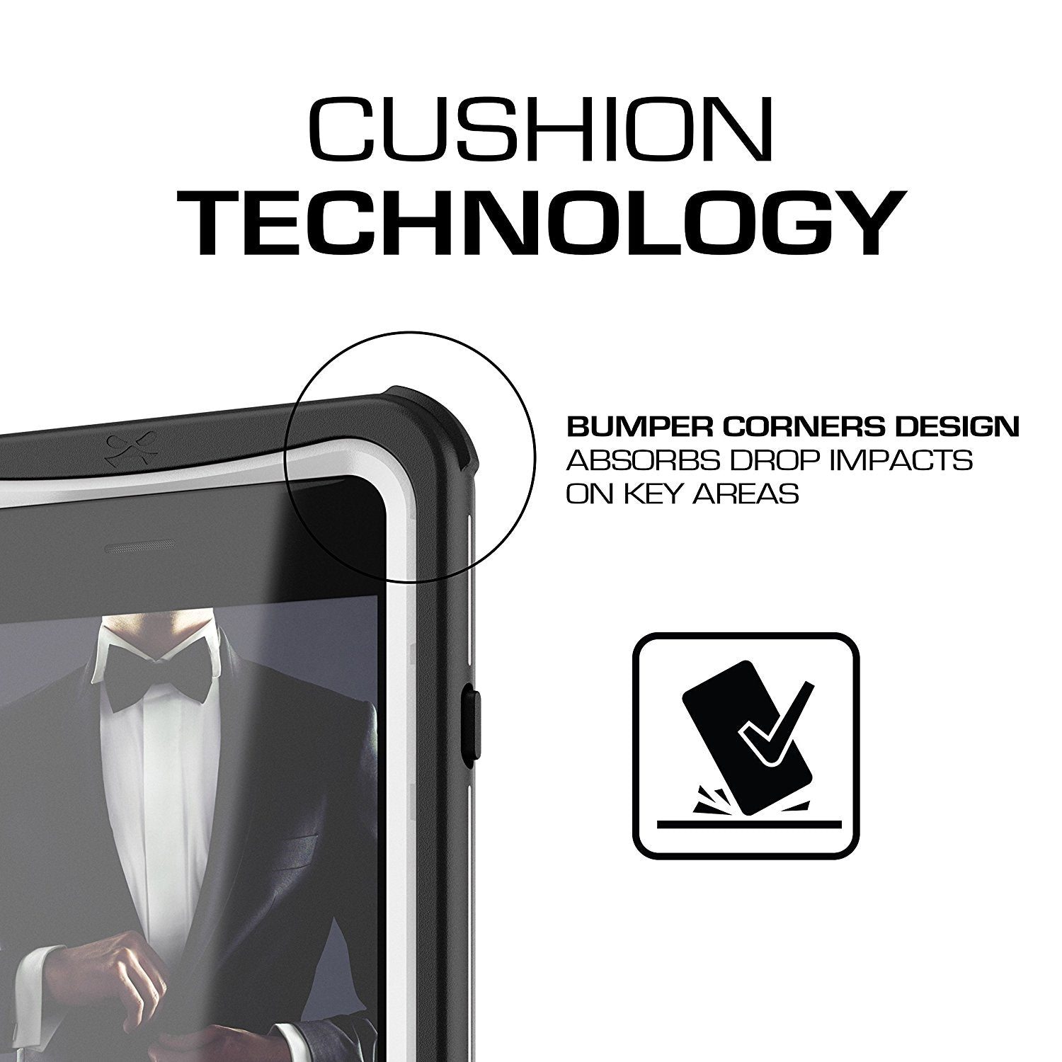 iPhone 7+ Plus case, Ghostek®  Nautical Series  for iPhone 7+ Plus Rugged Heavy Duty Case | White