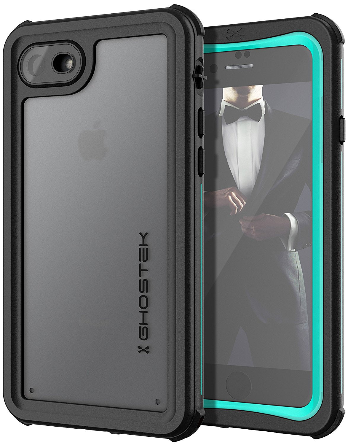 iPhone  8  Waterproof Case, Ghostek Nautical Series for iPhone  8  | Slim Underwater Protection | Adventure Duty | Ultra Fit | Swimming (Teal)