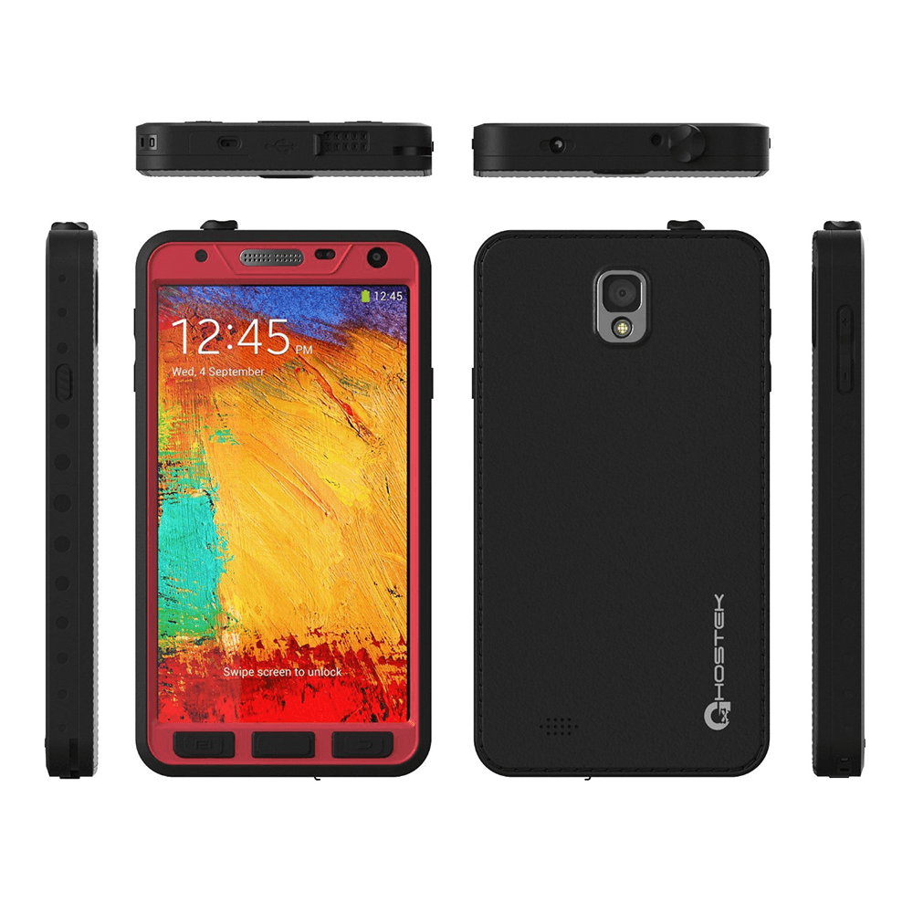 Ghostek Atomic Samsung Galaxy Note 3 Pink Water/Shock/Dirt/Snow Proof | Lifetime Warranty (Color of item in picture is green)