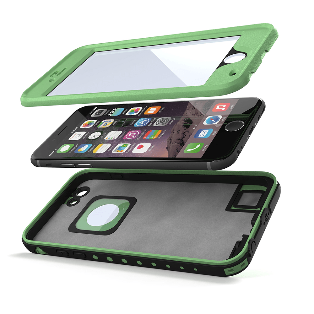 iPhone 6 Plus Waterproof Case, Ghostek Atomic Green w/ Attached Screen Protector - Lifetime Warranty (Color of item in picture is white)