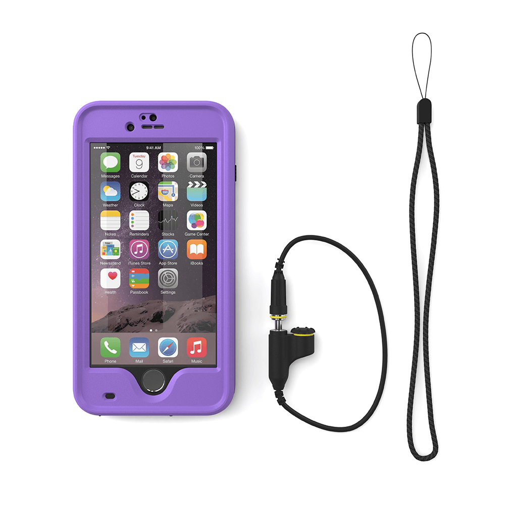 iPhone 6 Plus Waterproof Case Ghostek Atomic Purple w/ Attached Screen Protector - Lifetime Warranty (Color of item in picture is white)