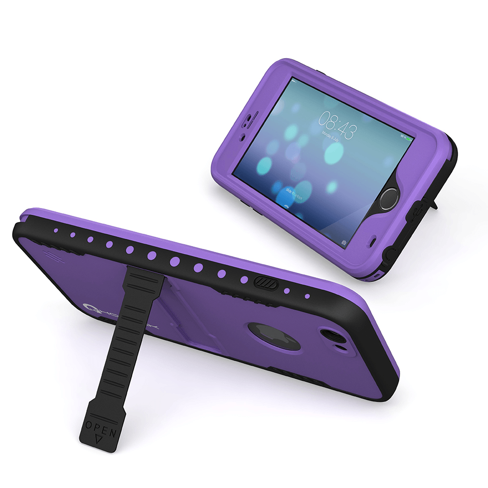 iPhone 6 Plus Waterproof Case Ghostek Atomic Purple w/ Attached Screen Protector - Lifetime Warranty (Color of item in picture is pink)