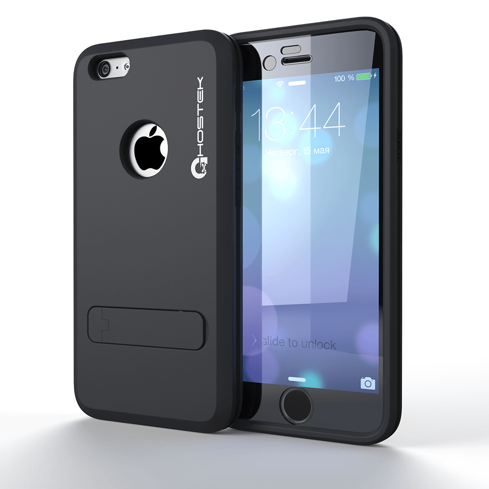 iPhone 6 Plus  Case, Ghostek bullet Charcoal Case W/ Attached Screen Protector - Lifetime Warranty