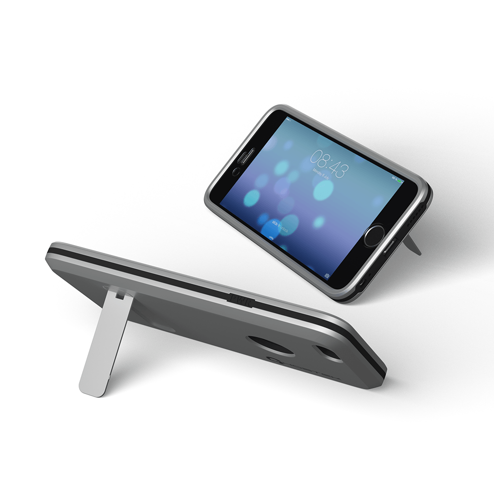 iPhone 6 Plus  Case, Ghostek Bullet Silver W/ Attached Screen Protector - Lifetime Warranty (Color of item in picture is red)