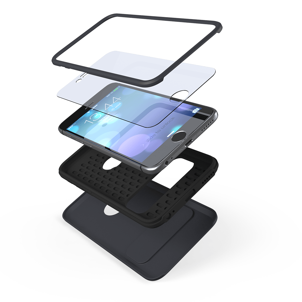 iphone-6-plus-waterproof-case-ghostek-bullet-charcoal-apple-iphone-6-plus-waterproof-case-w-attached-screen-protector-lifetime-warranty-apple-iphone-6-plus-slim-fitted-waterproof-shock-proof-dust-proof-dirt-proof-snow-proof-cover-case-ghocas205