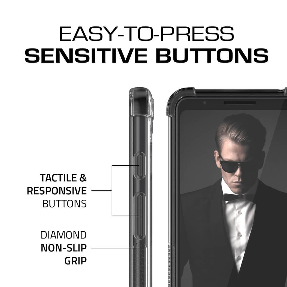 Google Pixel 3 Case,Ghostek Covert 2 TPU Bumper Frame [Shockproof]  | Black