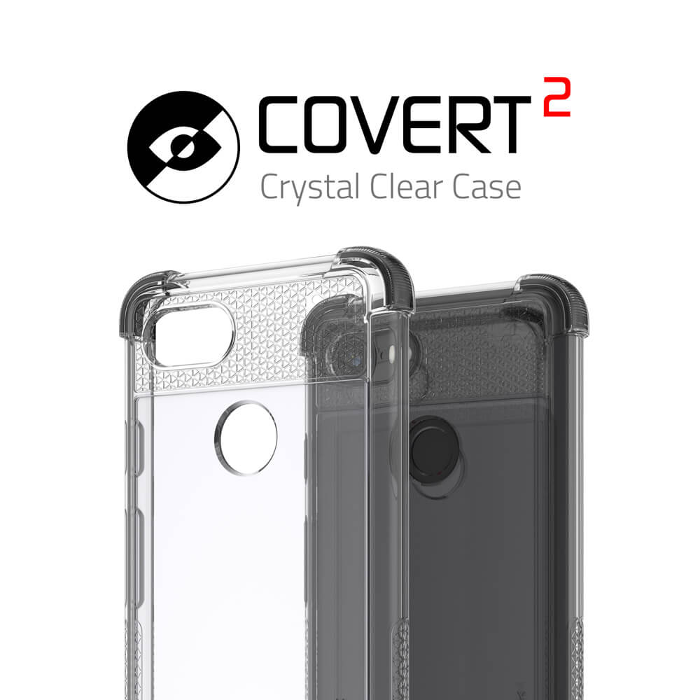 Google Pixel 3 Case,Ghostek Covert 2 TPU Bumper Frame [Shockproof]  | Black