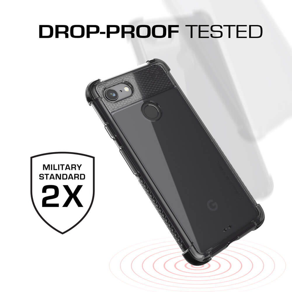 Google Pixel 3 Case,Ghostek Covert 2 TPU Bumper Frame [Shockproof]  | Black