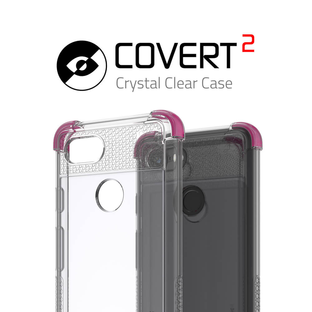 Google Pixel 3 Case,Ghostek Covert 2 TPU Bumper Frame [Shockproof] | Pink
