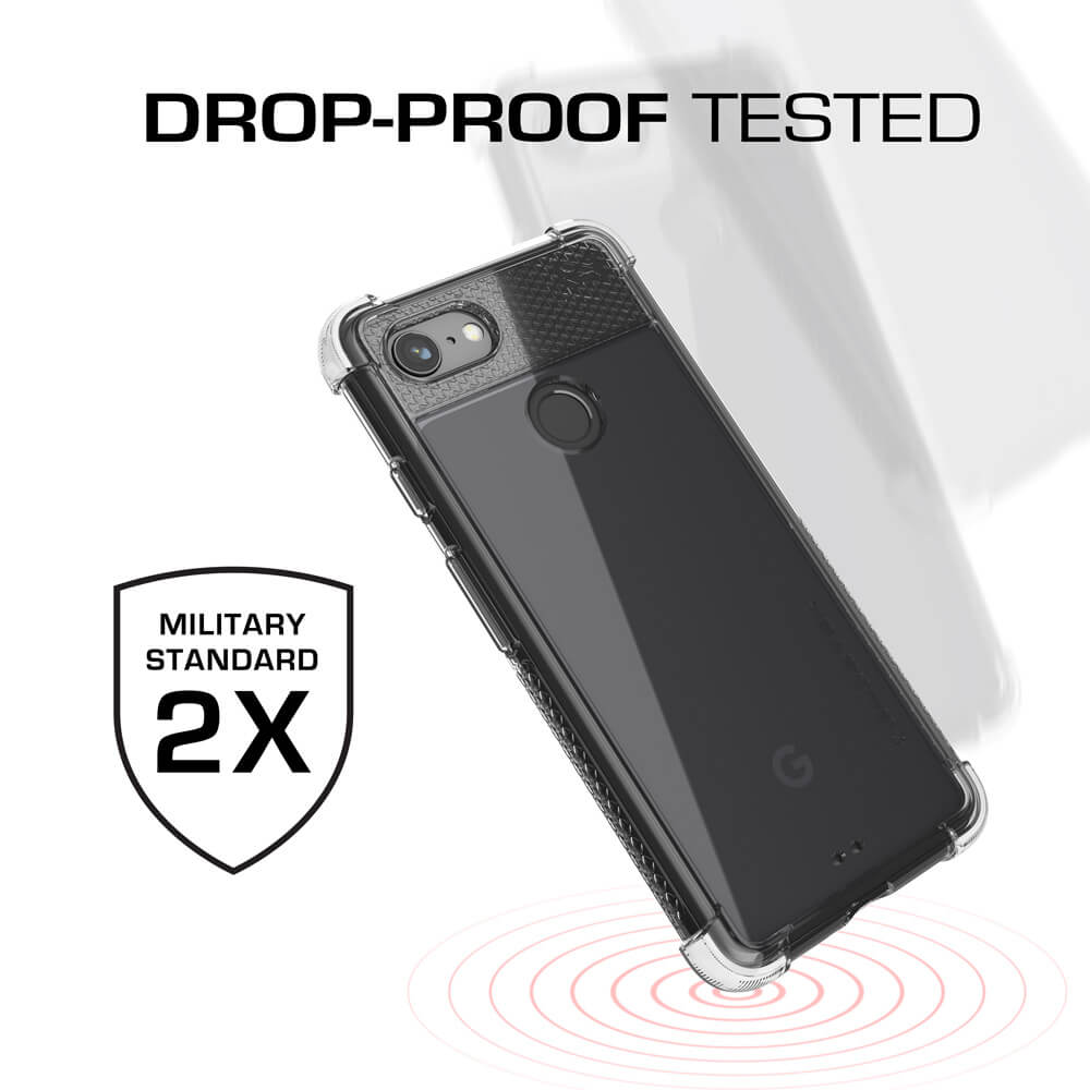 Google Pixel 3 Case,Ghostek Covert 2 TPU Bumper Frame [Shockproof] | White