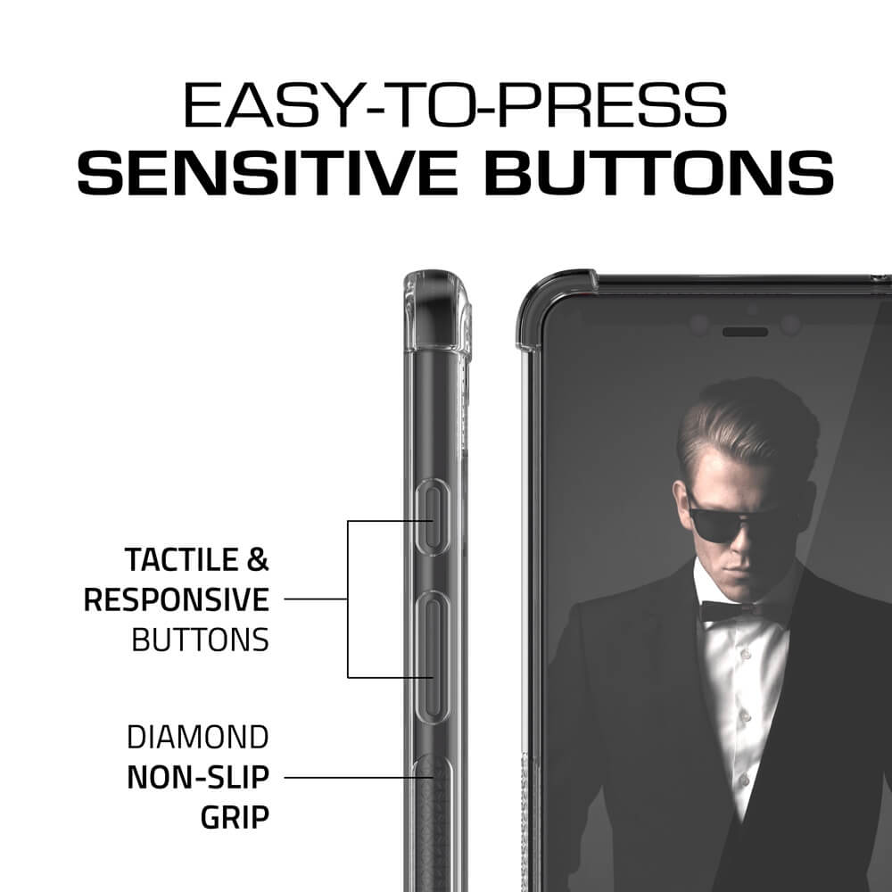 Google Pixel 3 XL Case,Ghostek Covert 2 TPU Bumper Frame [Shockproof]  | Black