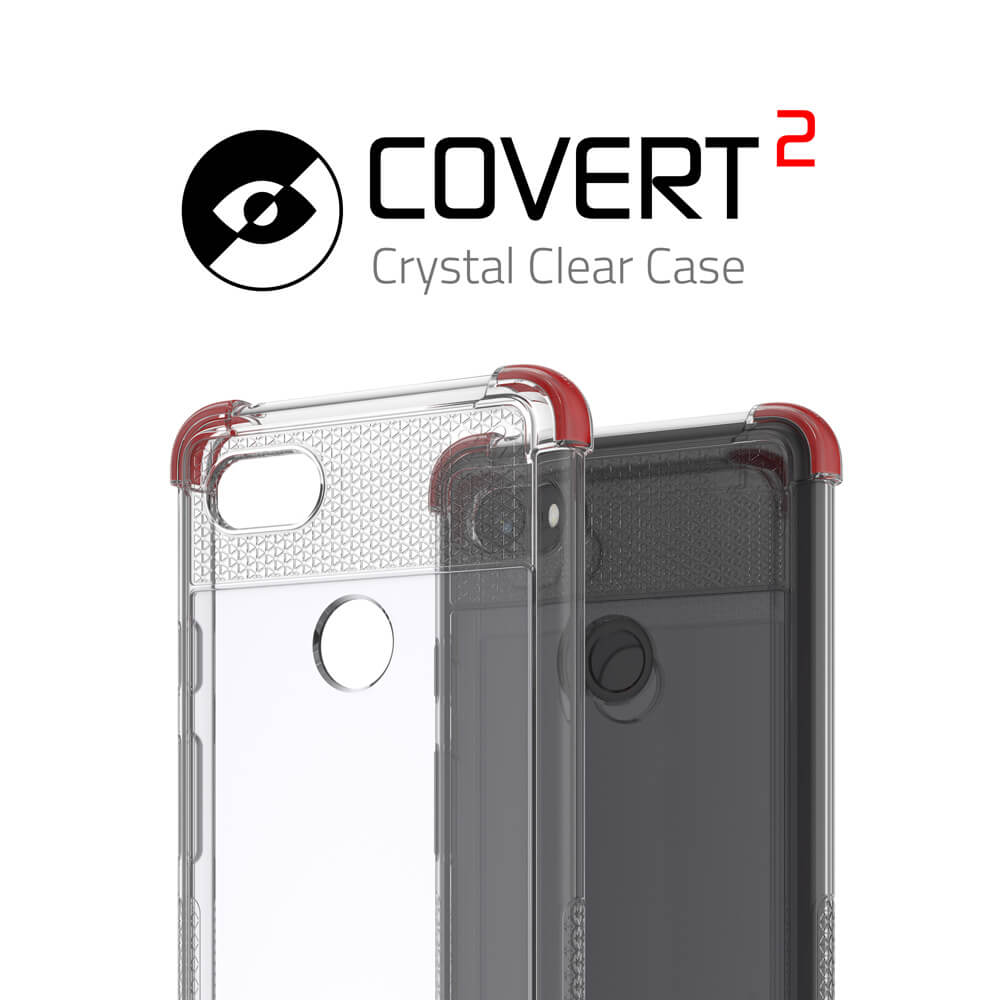 Google Pixel 3 XL Case,Ghostek Covert 2 TPU Bumper Frame [Shockproof] | Red