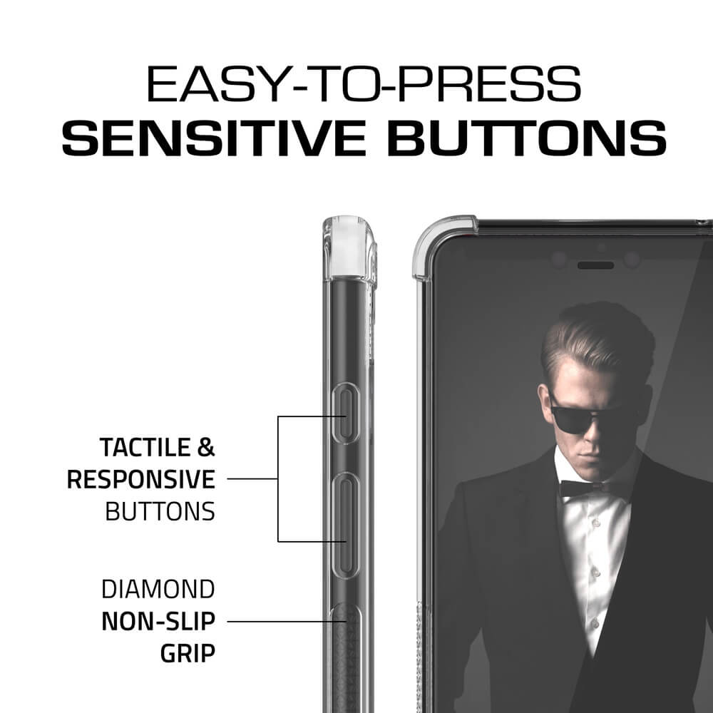 Google Pixel 3 XL Case,Ghostek Covert 2 TPU Bumper Frame [Shockproof] | White