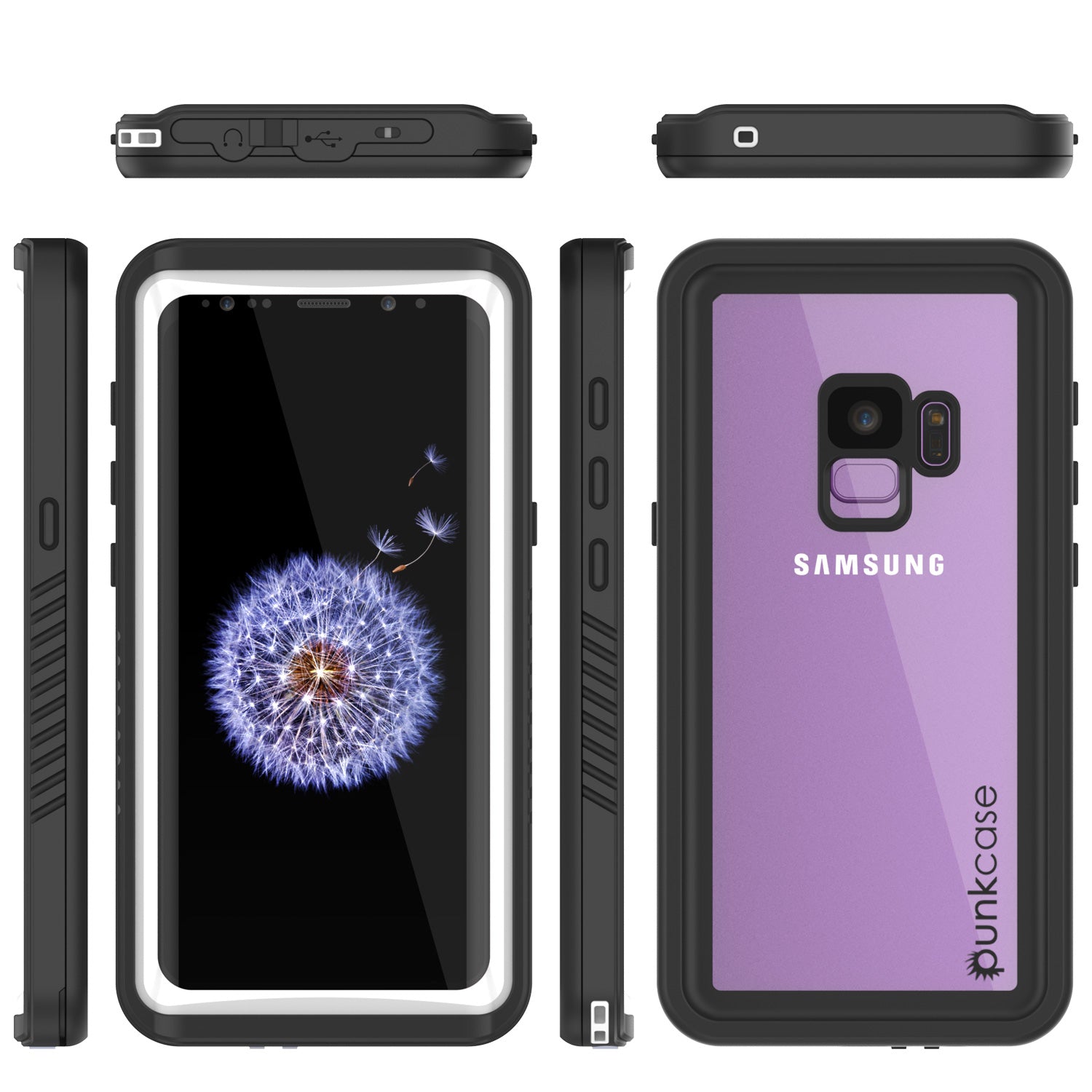 Galaxy S9 PLUS Waterproof Case, Punkcase [Extreme Series] [Slim Fit]  Armor Cover [White]