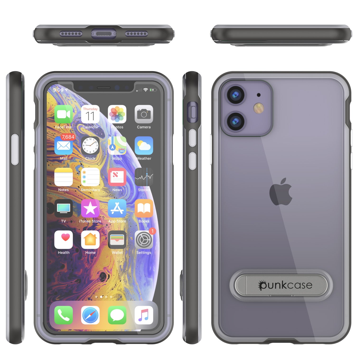 iPhone 11 Case, PUNKcase [LUCID 3.0 Series] [Slim Fit] Armor Cover w/ Integrated Screen Protector [Grey]