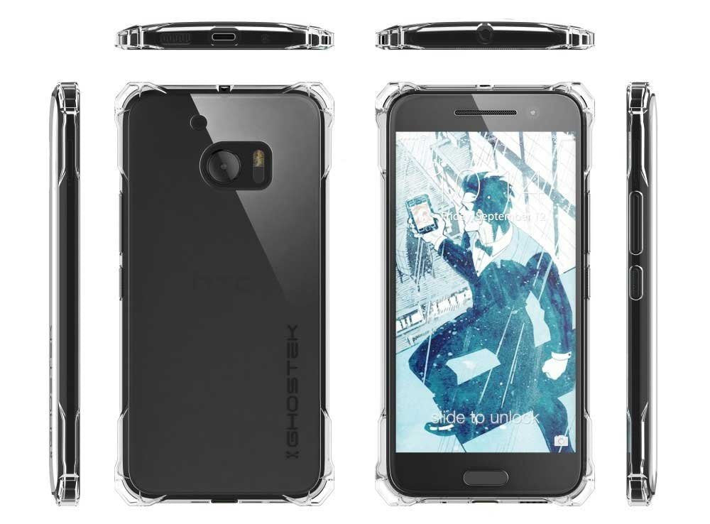 HTC 10 Case, Ghostek® Covert Clear Series Premium Slim Hybrid | w/Screen Protector | Ultra Fit [Clear]