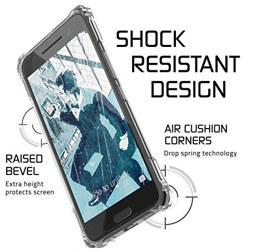 HTC 10 Case, Ghostek® Covert Clear Series Premium Slim Hybrid | w/Screen Protector | Ultra Fit [Clear]