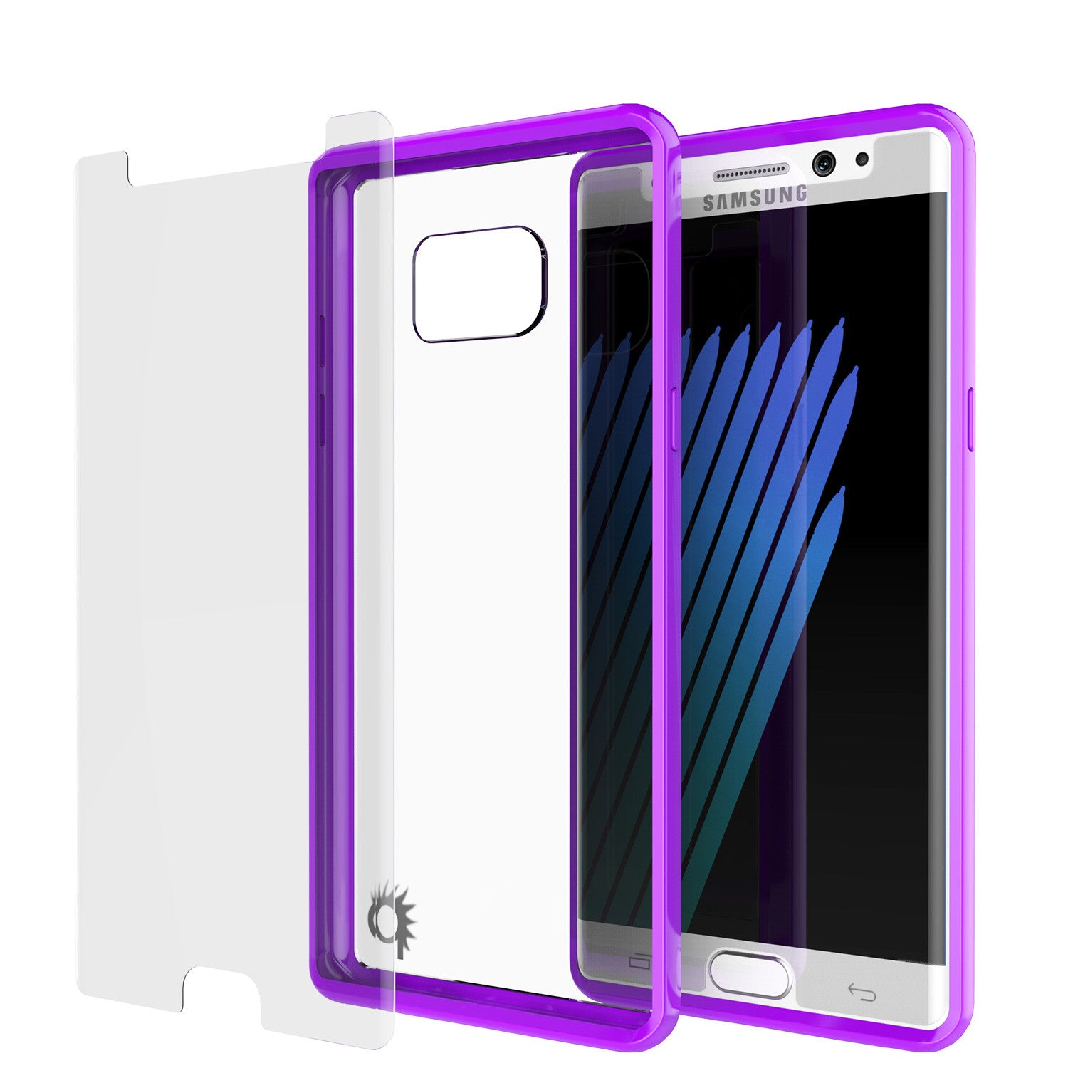 Note 7 Case Punkcase® LUCID 2.0 Purple Series w/ PUNK SHIELD Screen Protector | Ultra Fit
