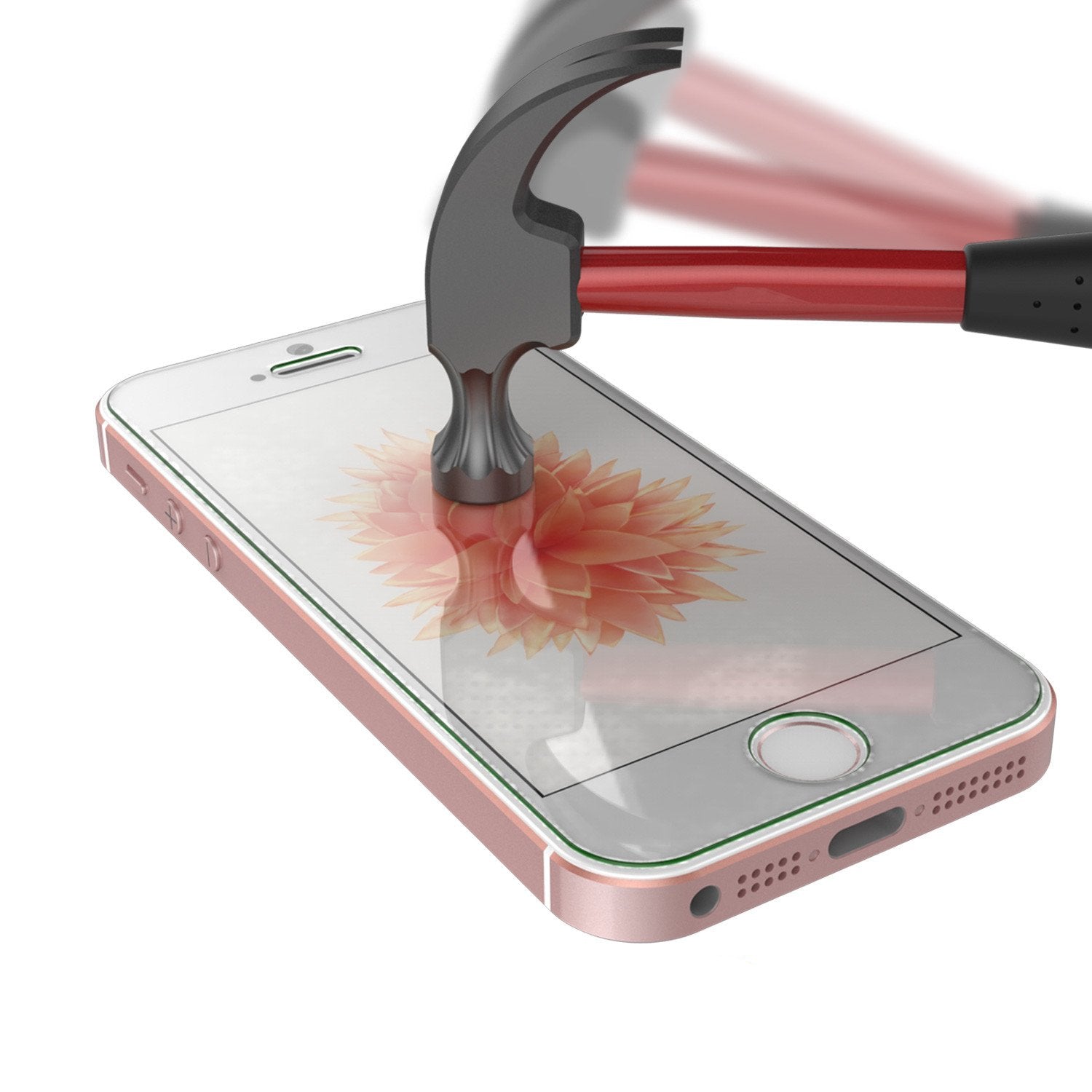 iPhone SE Screen Protector, Punkcase Glass SHIELD iPhone SE Tempered Glass Protector 0.33mm Thick 9H