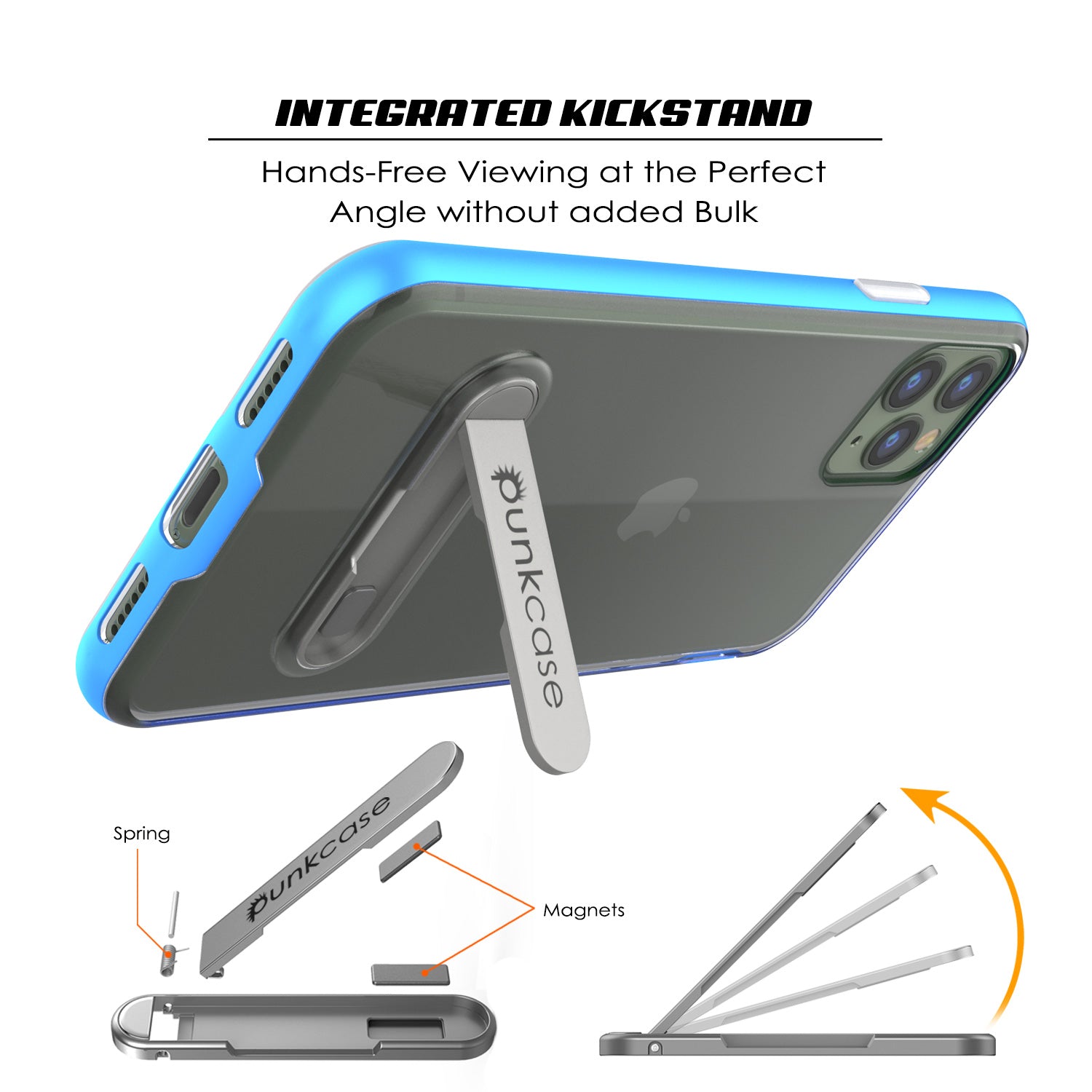 iPhone 11 Pro Max Case, PUNKcase [LUCID 3.0 Series] [Slim Fit] Armor Cover w/ Integrated Screen Protector [Blue]