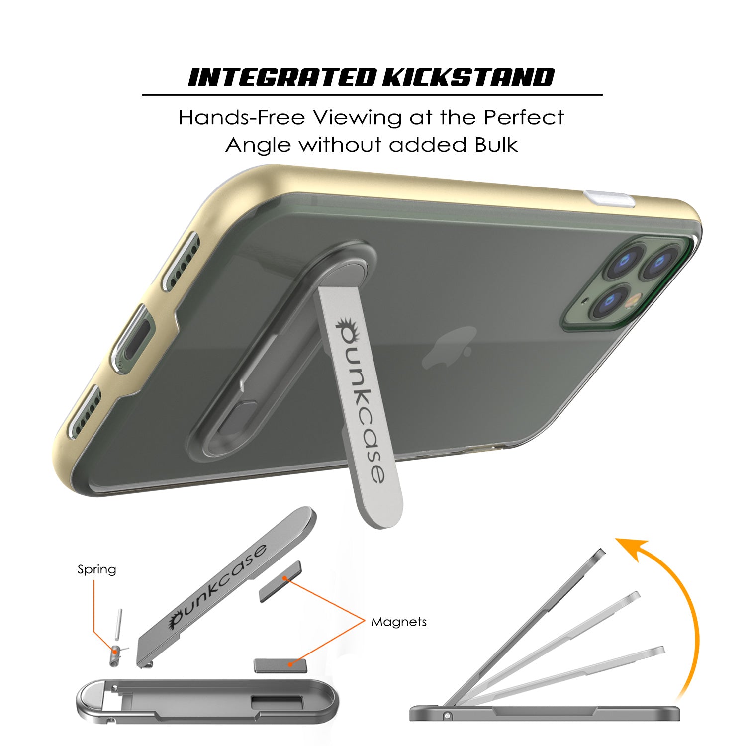 iPhone 11 Pro Case, PUNKcase [LUCID 3.0 Series] [Slim Fit] Armor Cover w/ Integrated Screen Protector [Gold]
