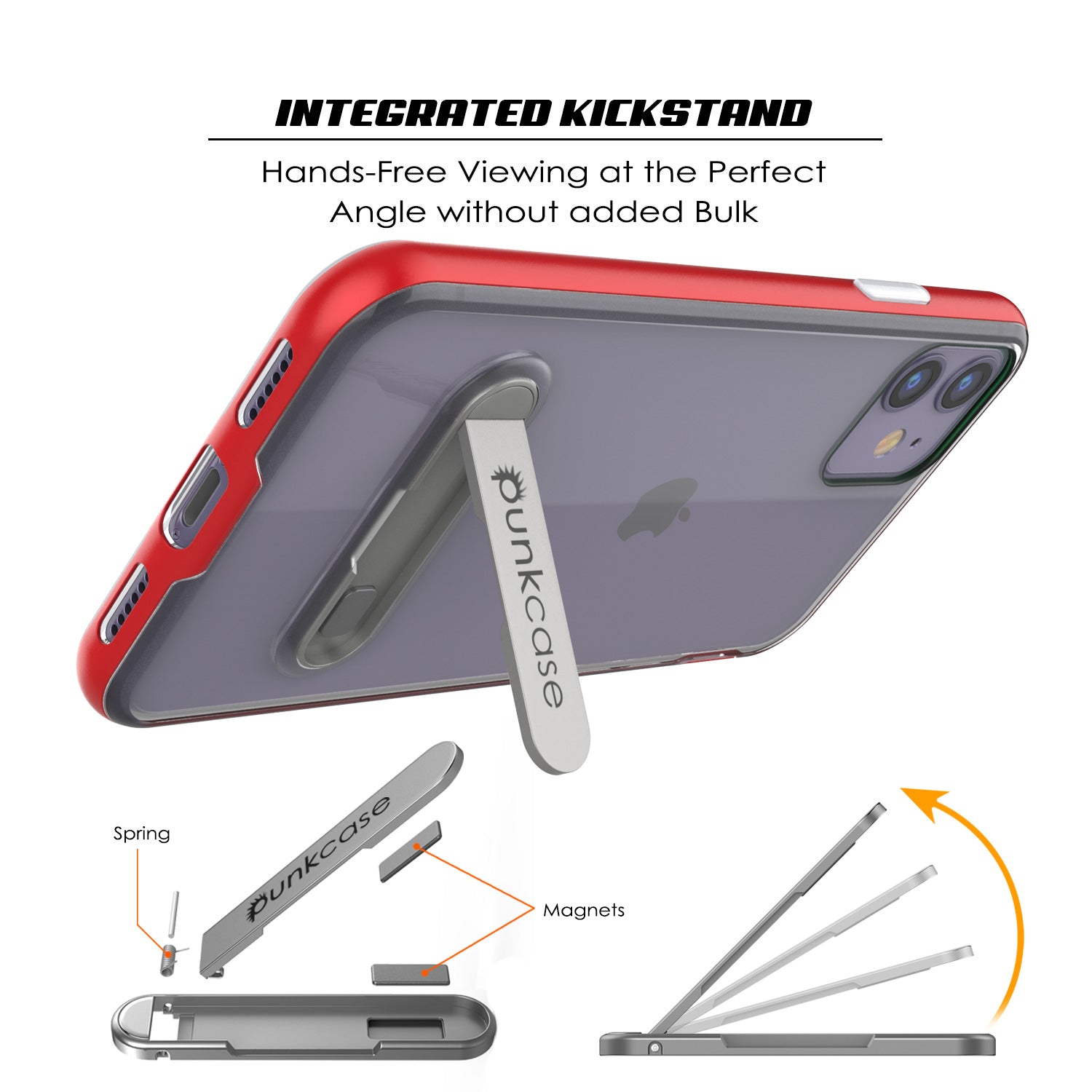 iPhone 11 Case, PUNKcase [LUCID 3.0 Series] [Slim Fit] Armor Cover w/ Integrated Screen Protector [Red]