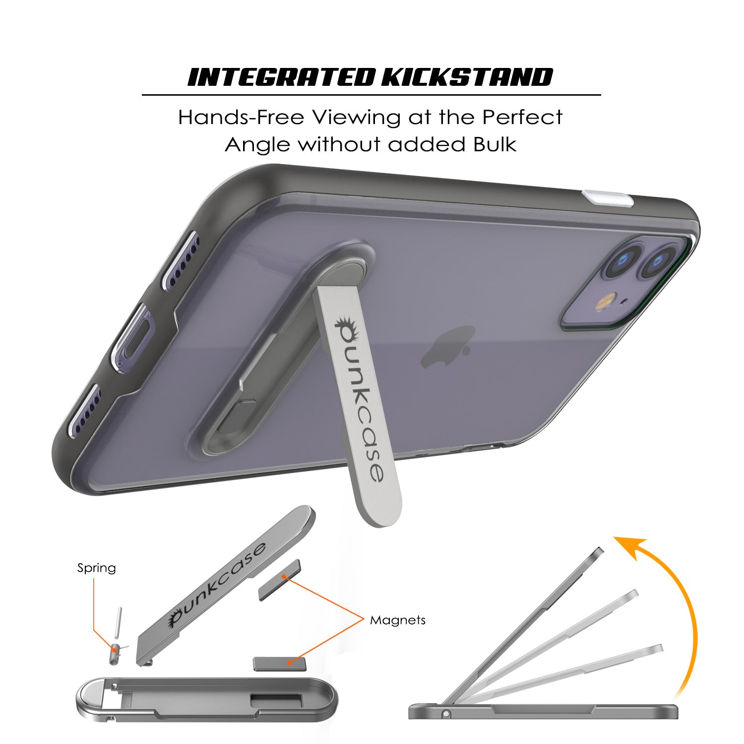 iPhone 11 Case, PUNKcase [LUCID 3.0 Series] [Slim Fit] Armor Cover w/ Integrated Screen Protector [Grey]