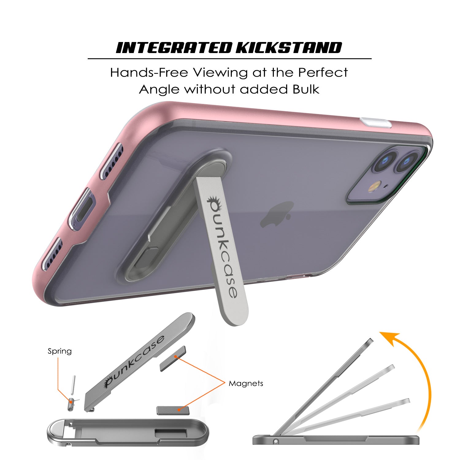 iPhone 11 Case, PUNKcase [LUCID 3.0 Series] [Slim Fit] Armor Cover w/ Integrated Screen Protector [Rose Gold]