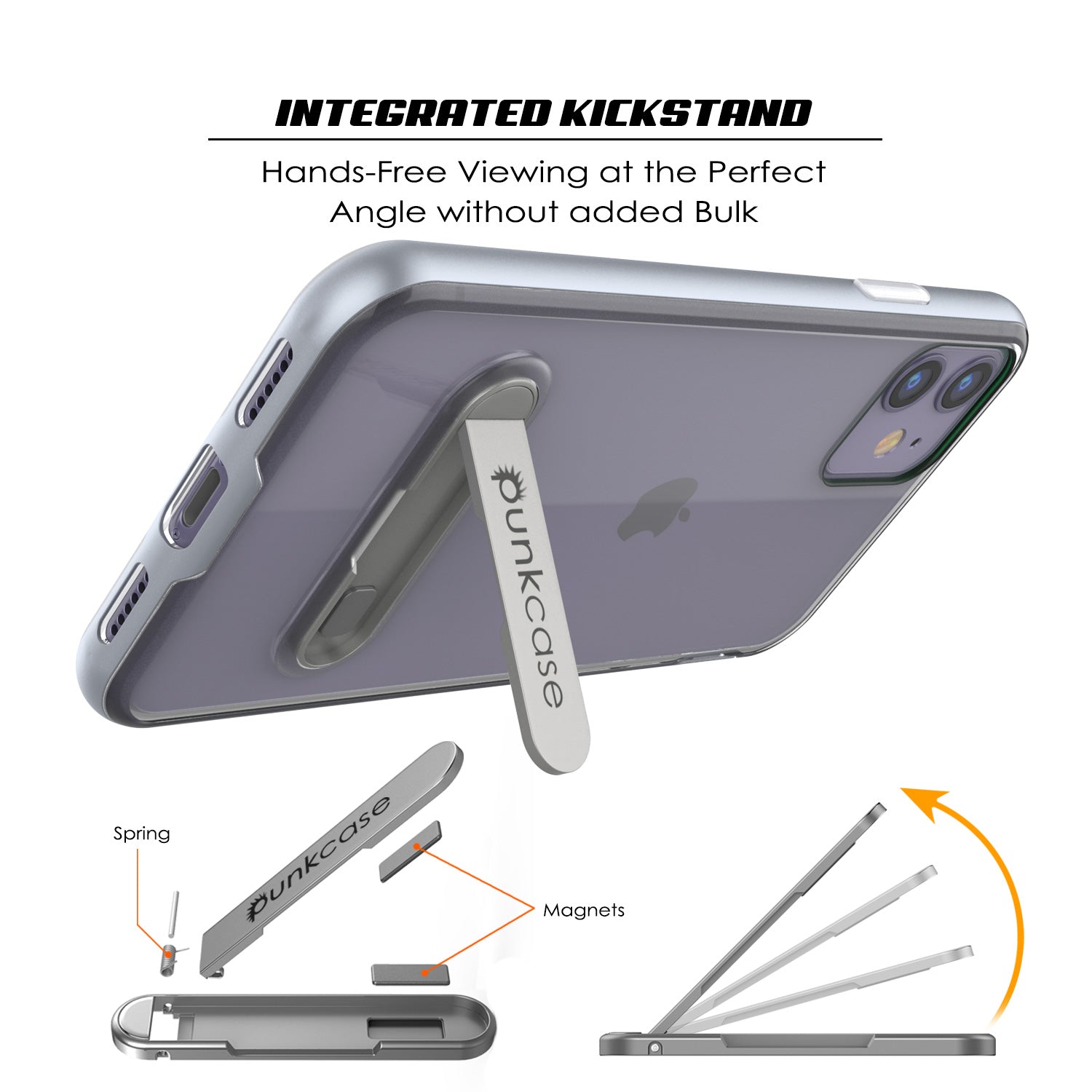 iPhone 11 Case, PUNKcase [LUCID 3.0 Series] [Slim Fit] Armor Cover w/ Integrated Screen Protector [Silver]