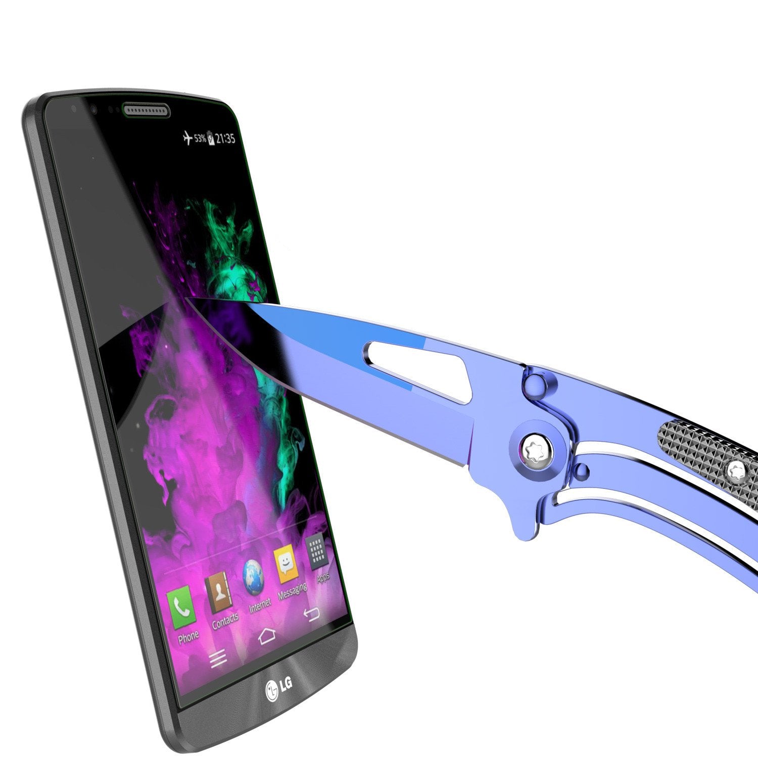 LG G3 Punkcase Glass SHIELD Tempered Glass Screen Protector 0.33mm Thick 9H Glass