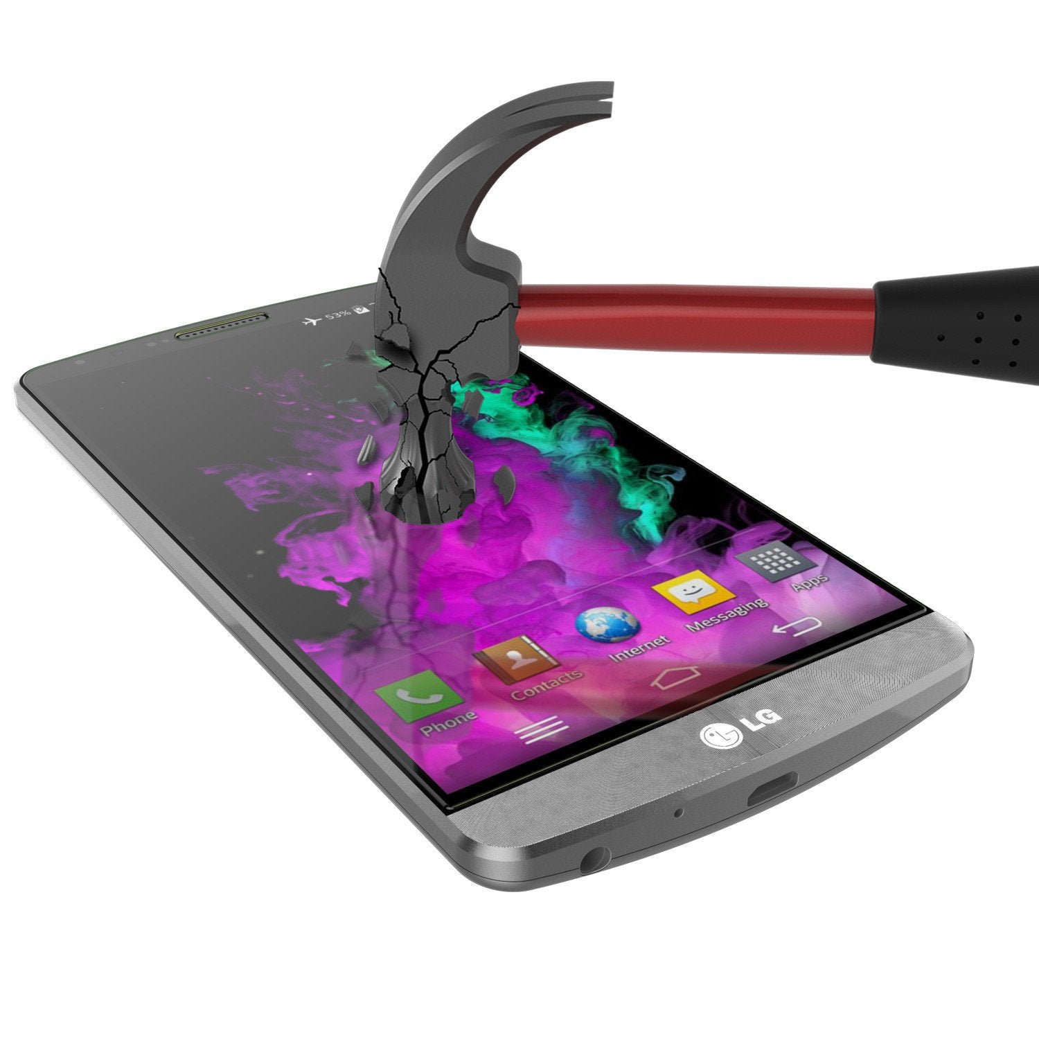 LG G3 Punkcase Glass SHIELD Tempered Glass Screen Protector 0.33mm Thick 9H Glass