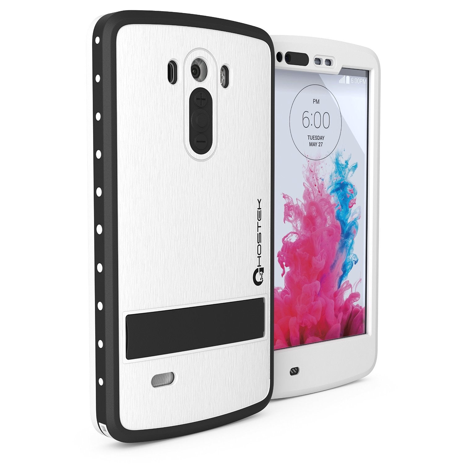 LG G3 Waterproof Case, Ghostek Atomic White W/ Attached Screen Protector LG G3 Slim Fitted