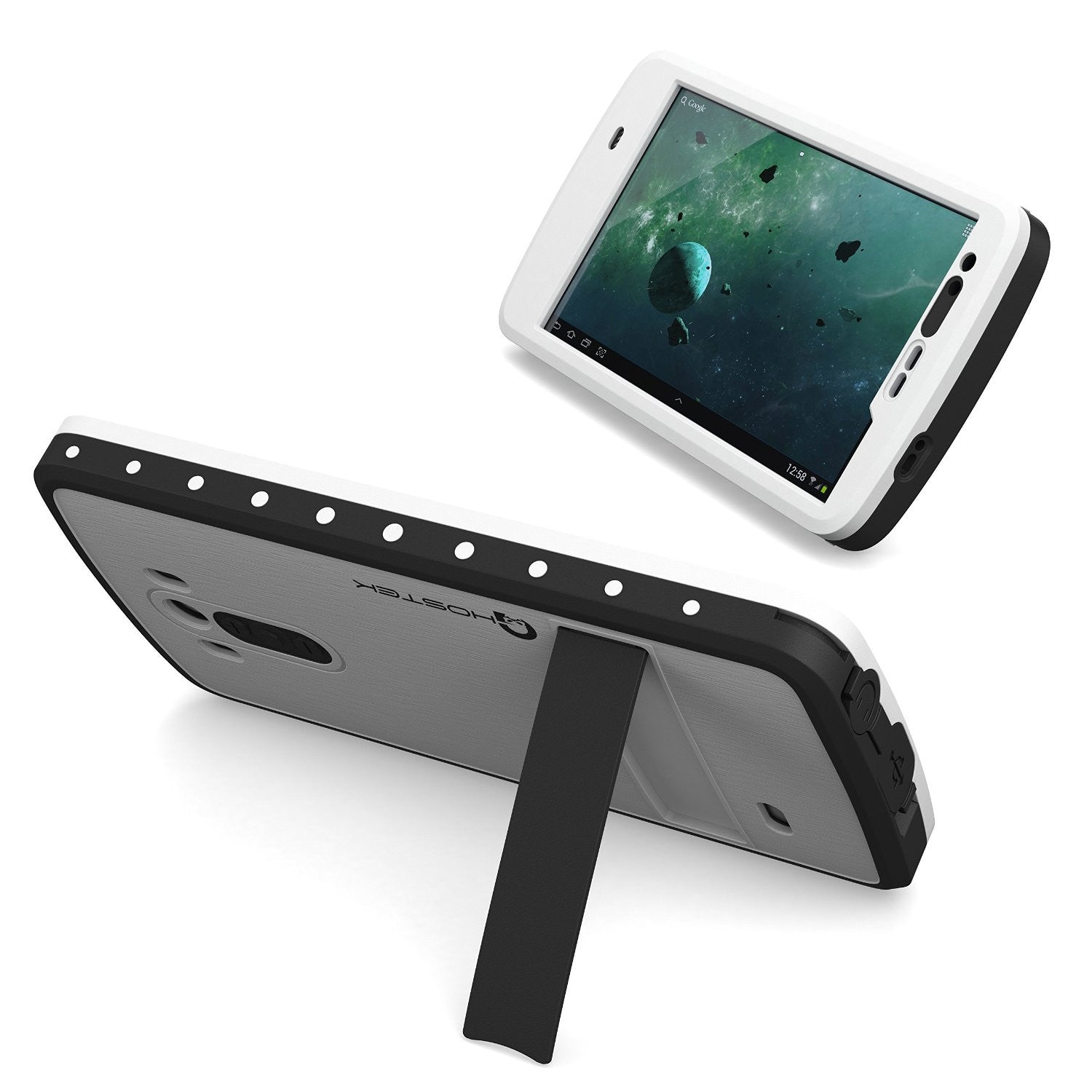 LG G3 Waterproof Case, Ghostek Atomic White W/ Attached Screen Protector LG G3 Slim Fitted