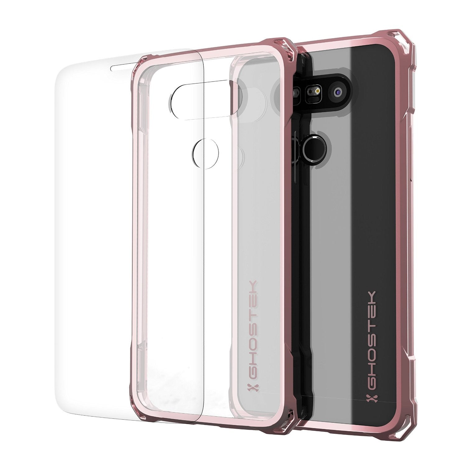 LG G5 Case, Ghostek® Clear Pink Premium Slim Hybrid Protective Cover | Lifetime Warranty Exchange
