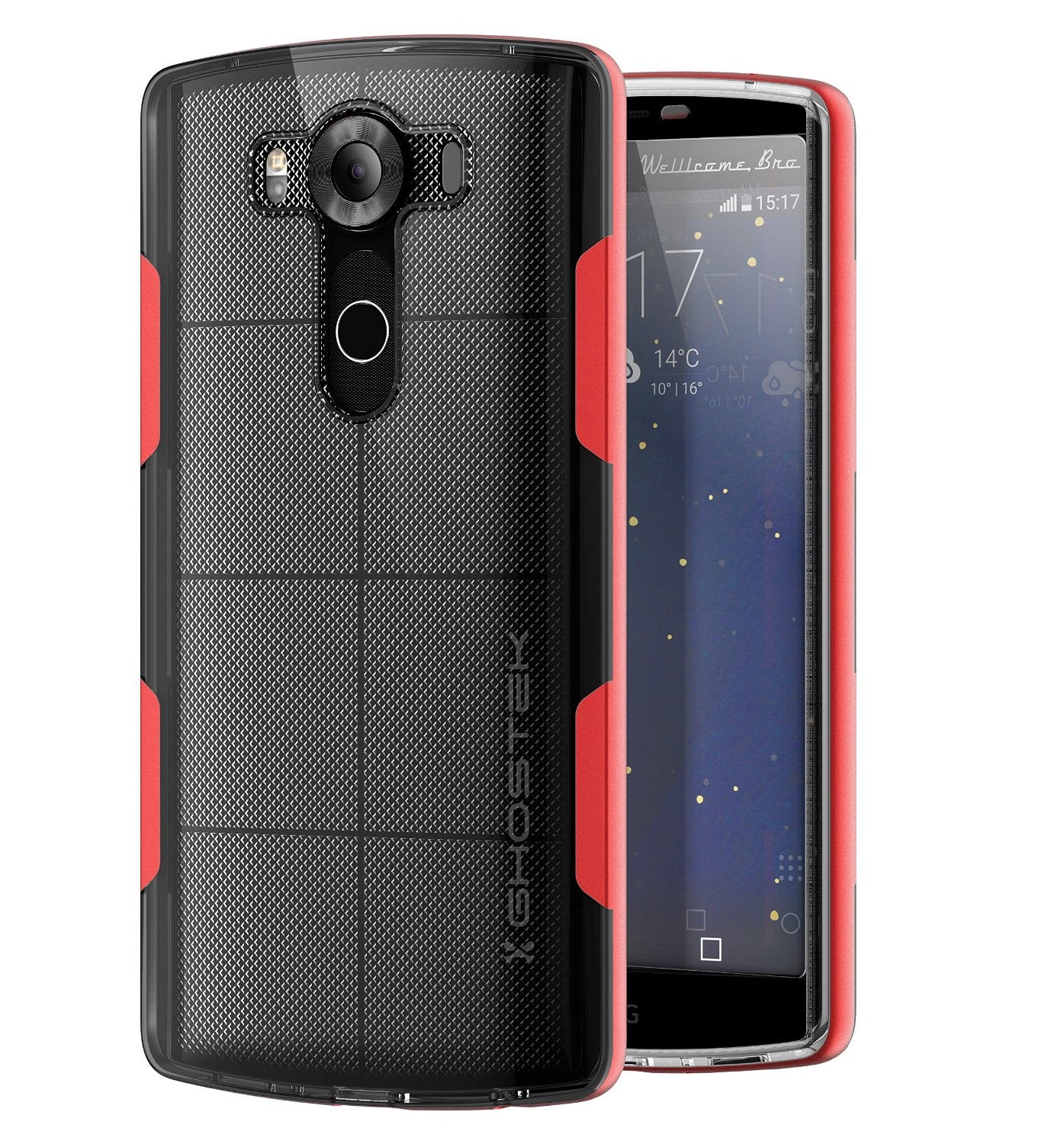 LG V10 Case, Ghostek® Cloak Red Slim Hybrid Impact Armor Cover | Lifetime Warranty Exchange