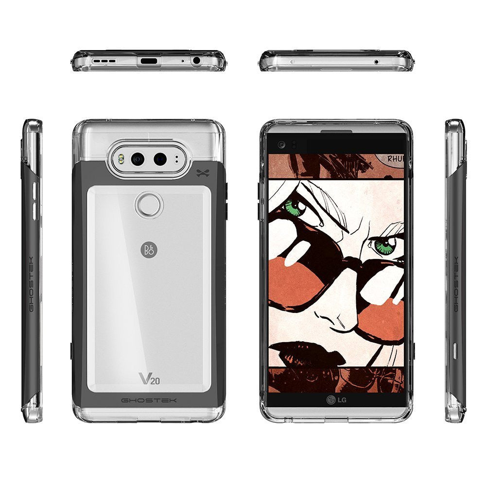 LG v20 Case, Ghostek® Cloak 2.0 Black w/ ExplosionProof Screen Protector | Aluminum Frame