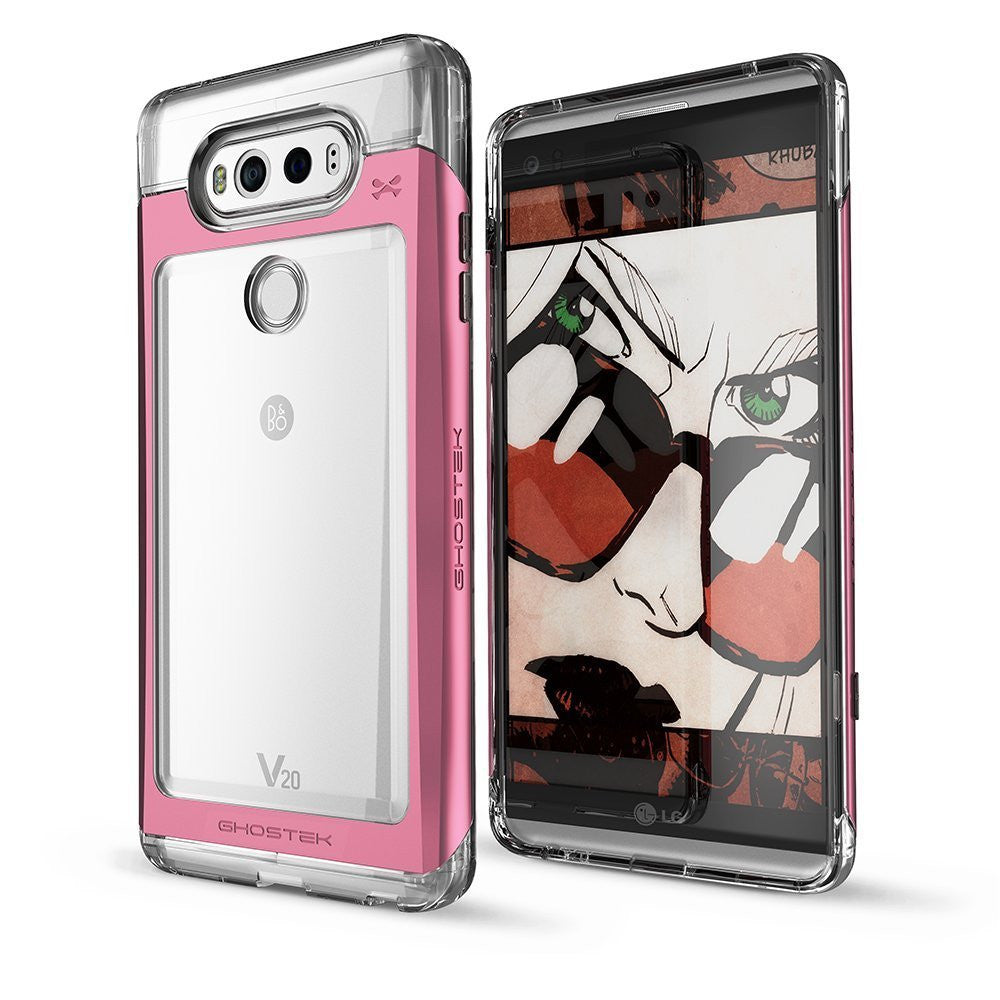 LG v20 Case, Ghostek Pink 2.0 Pink Series w/ ExplosionProof Screen Protector | Aluminum Frame
