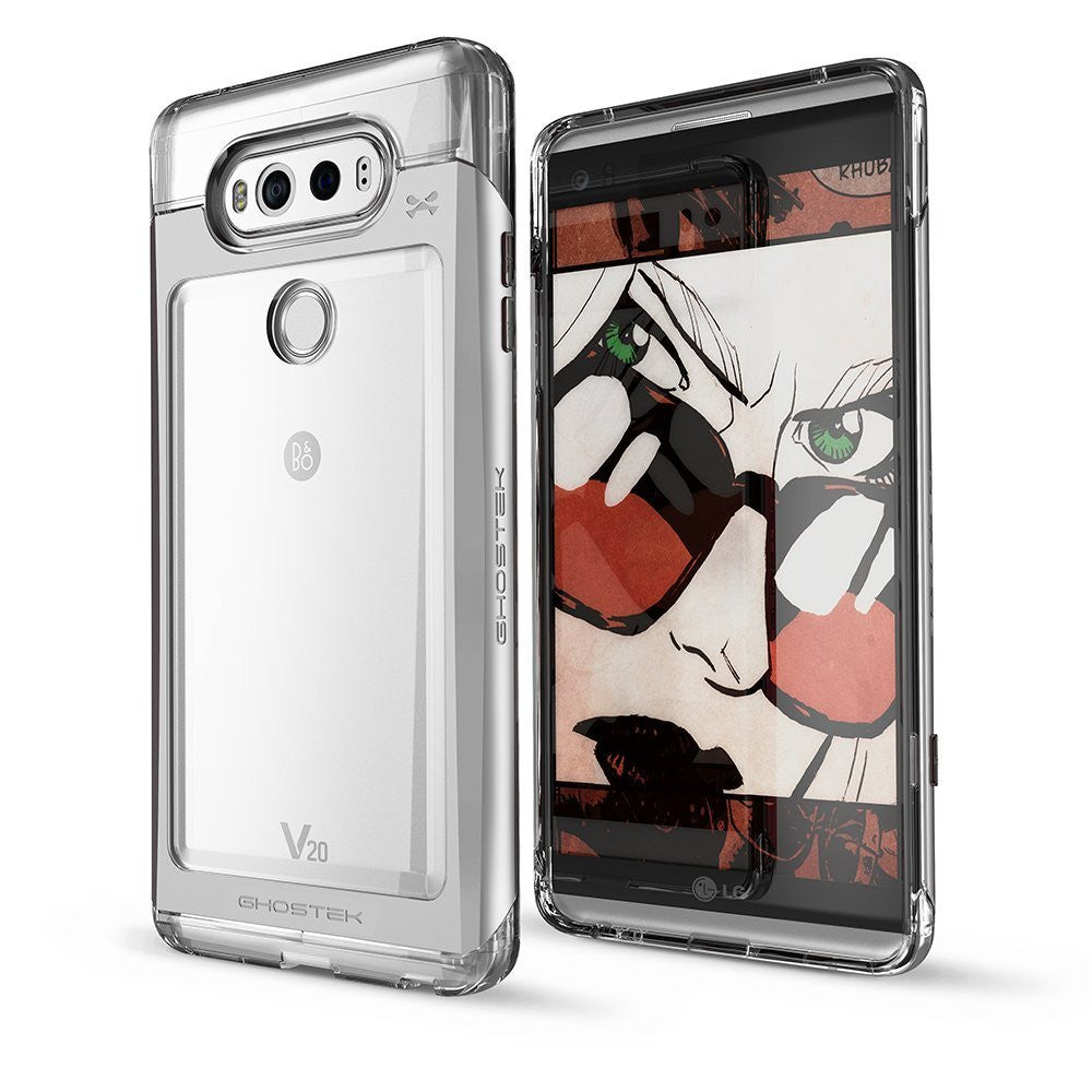 LG v20 Case, Ghostek® 2.0 Silver Series w/ Explosion-Proof Screen Protector | Aluminum Frame