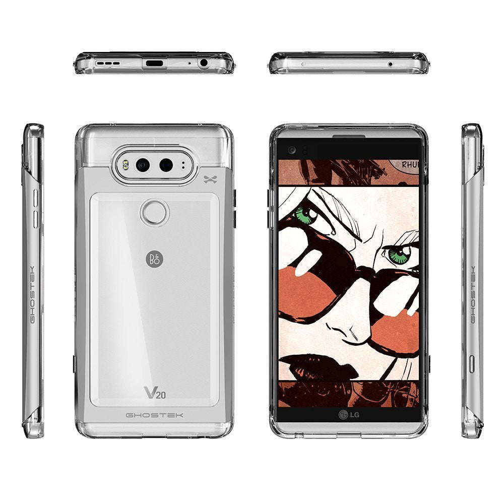 LG v20 Case, Ghostek® 2.0 Silver Series w/ Explosion-Proof Screen Protector | Aluminum Frame