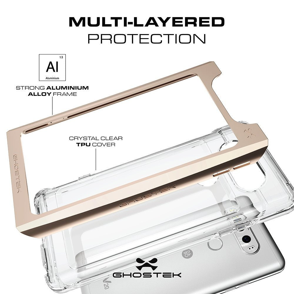 LG v20 Case, Ghostek® Cloak 2.0 Black w/ ExplosionProof Screen Protector | Aluminum Frame