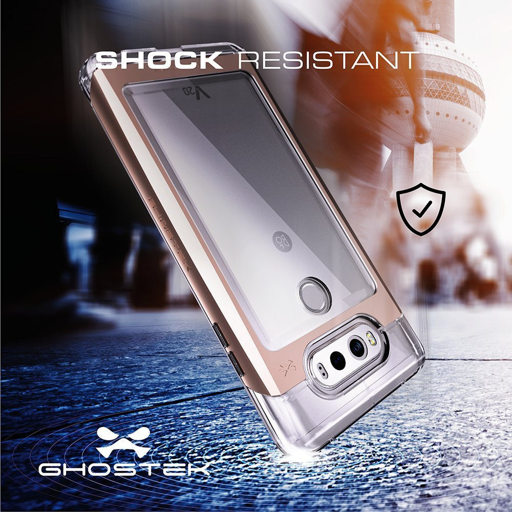LG v20 Case, Ghostek® Cloak 2.0 Gold w/ Explosion-Proof Screen Protector | Aluminum Frame