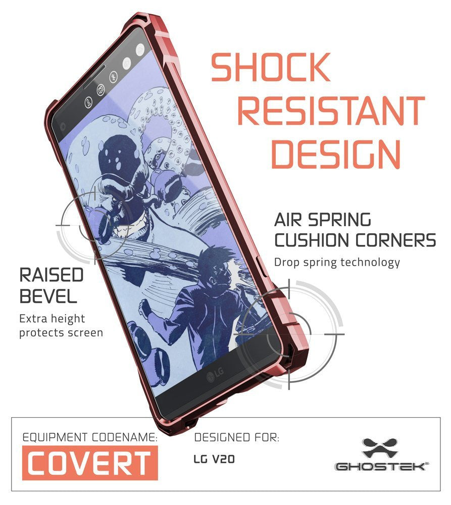 LG v20 Case, Ghostek® Covert Peach, Premium Impact Protective Armor | Lifetime Warranty Exchange