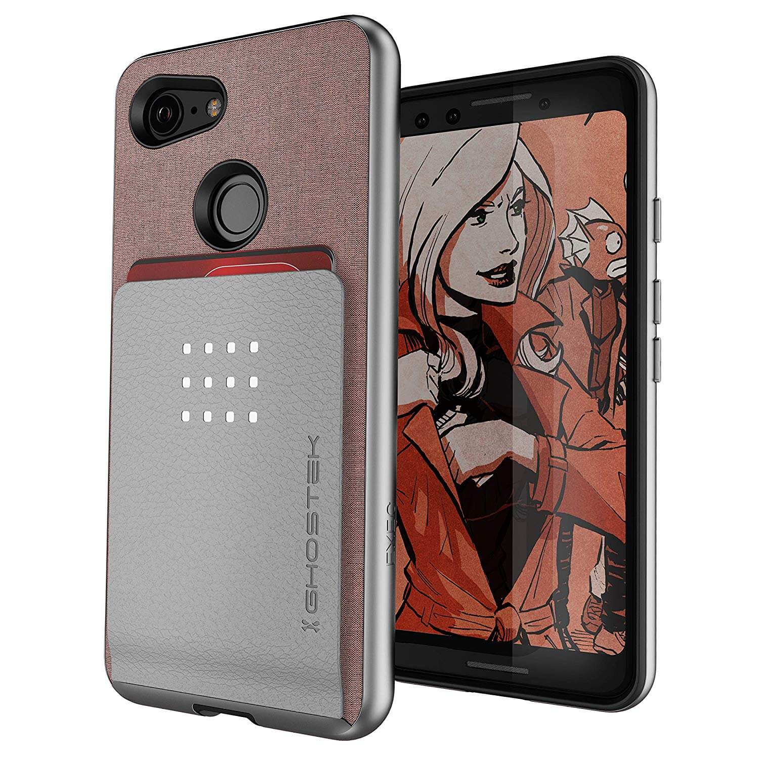 Google Pixel 3 Protective Wallet Case | Exec 2 Series [Pink]