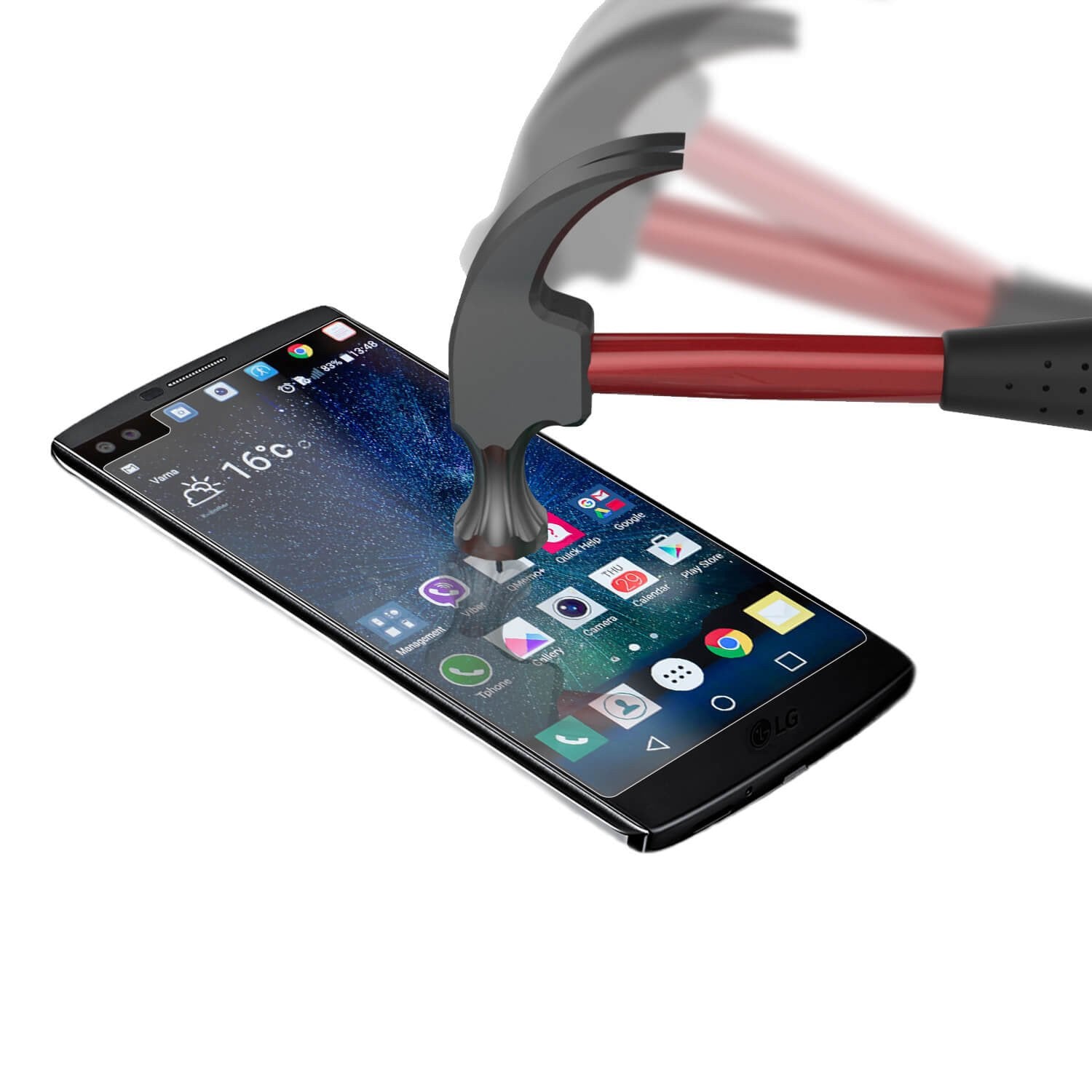 LG v10 Punkcase Glass SHIELD Tempered Glass Screen Protector 0.33mm Thick 9H Glass