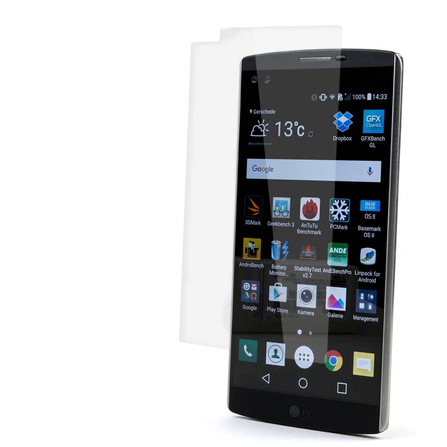 LG v10 Punkcase Glass SHIELD Tempered Glass Screen Protector 0.33mm Thick 9H Glass