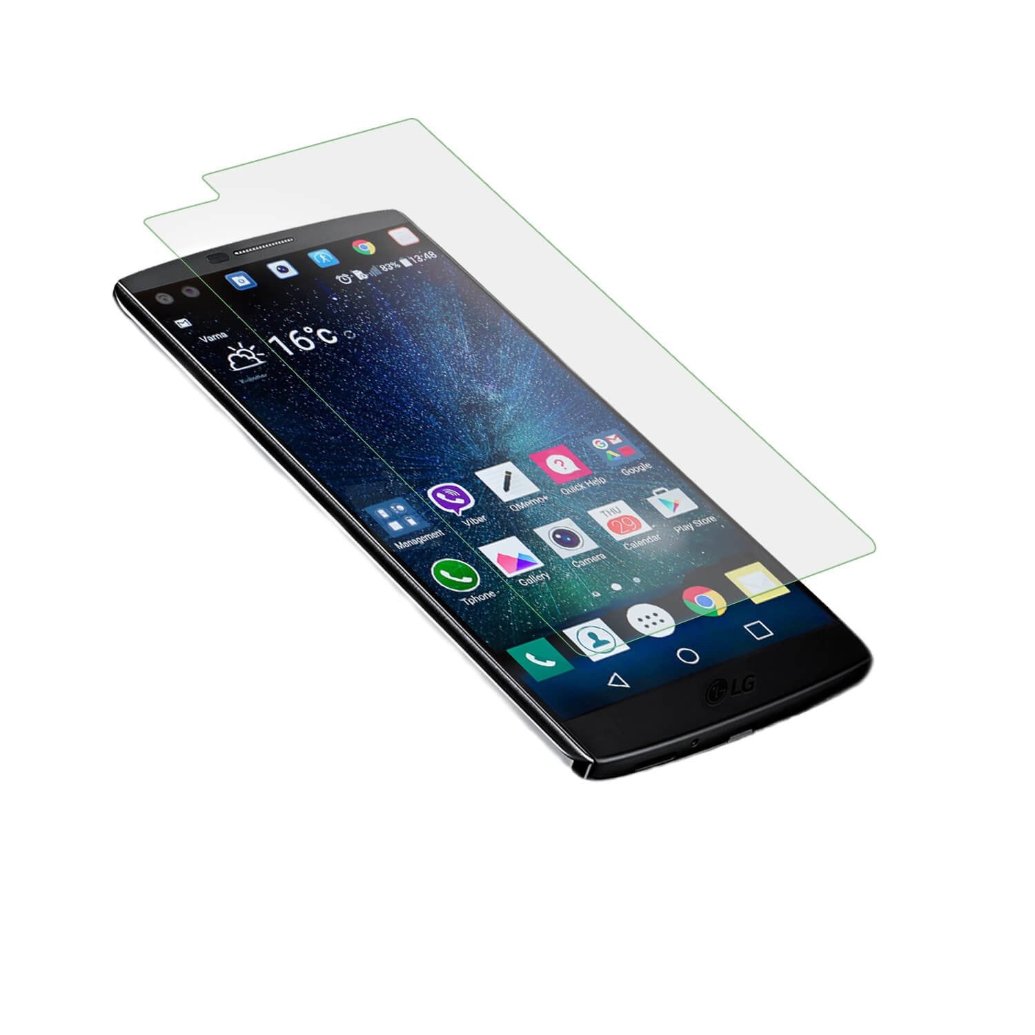 LG v10 Punkcase Glass SHIELD Tempered Glass Screen Protector 0.33mm Thick 9H Glass