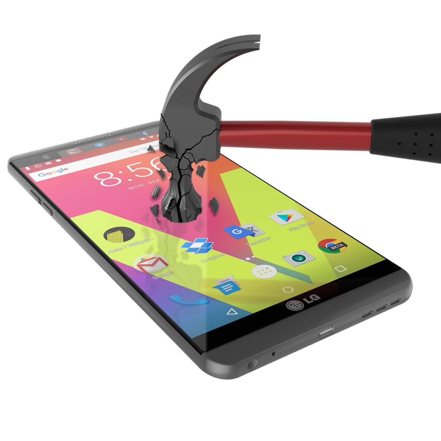 LG v20 Punkcase Glass SHIELD Tempered Glass Screen Protector 0.33mm Thick 9H Glass