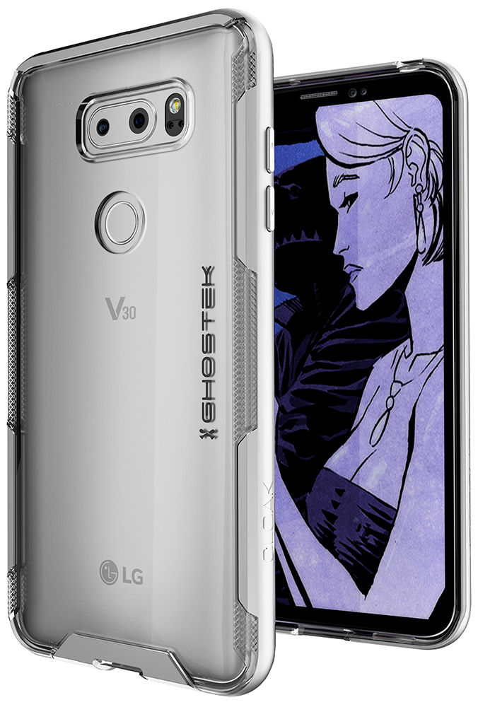 LG V30 Case, Ghostek Cloak 3 LG V30 Clear Transparent Bumper Case V30  | SILVER