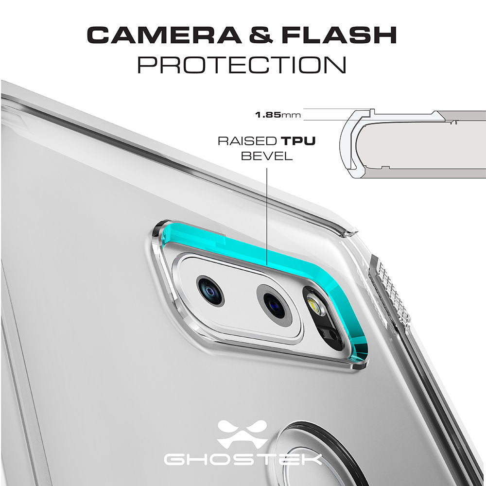 LG V30 Case, Ghostek Cloak 3 LG V30 Clear Transparent Bumper Case V30  | SILVER